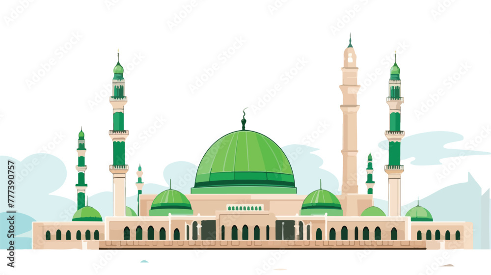 Illustration of Al-Masjid an-Nabawi in Medina Saudi