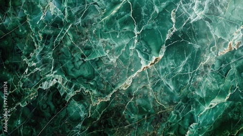 Abstract green and gold marbled texture. Luxury background design for interior © Julia Jones