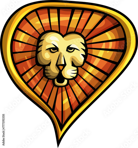 Cute lion animal funny cartoon clipart illustration (ID: 777393358)