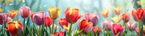 Blossoming tulips