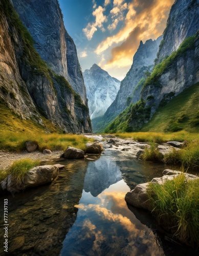 mountain river in the mountains