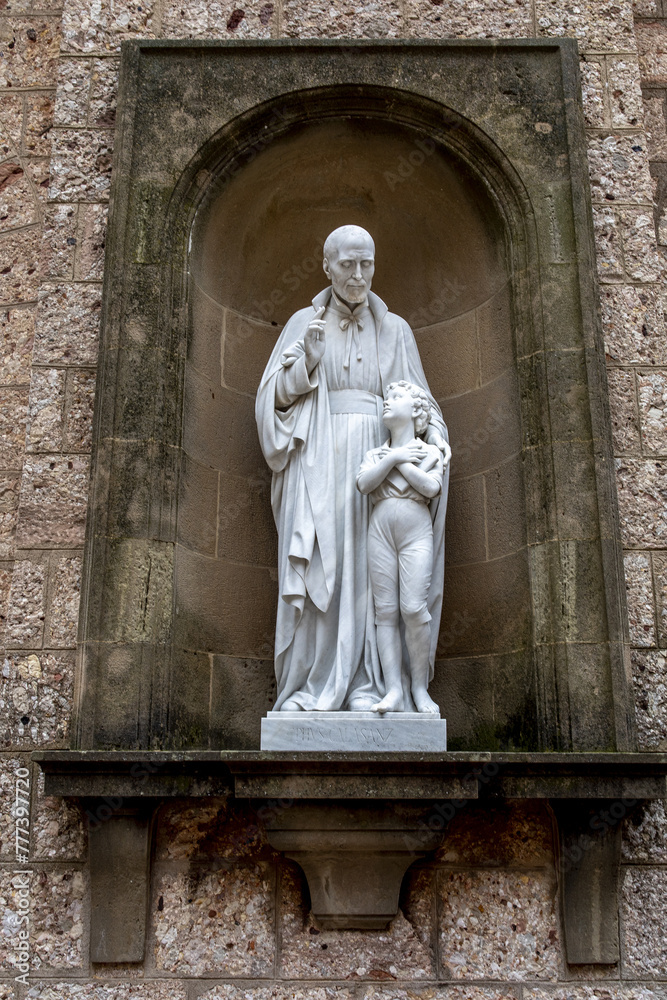 Statue in Montserrat monastery, Catalonia, Spain : St Joseph Calasanz