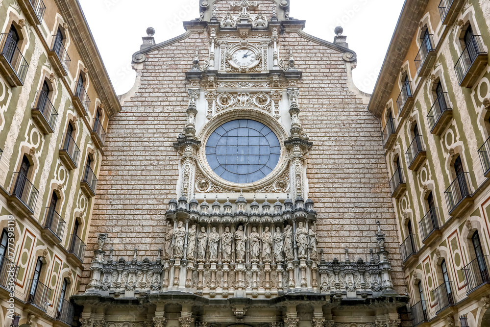 Obraz premium Montserrat monastery, Catalonia, Spain. Church facade
