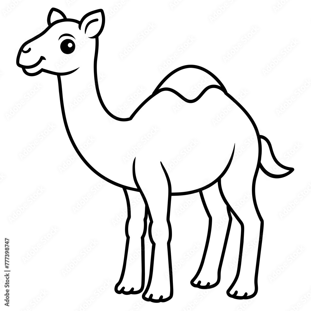 Fototapeta premium camel smiley - vector illustration