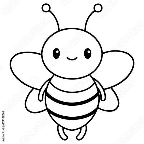 bee smiling - vector illustration