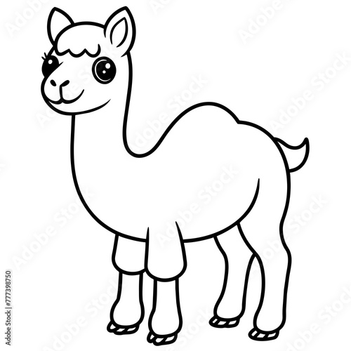 camel standing - vector illustration