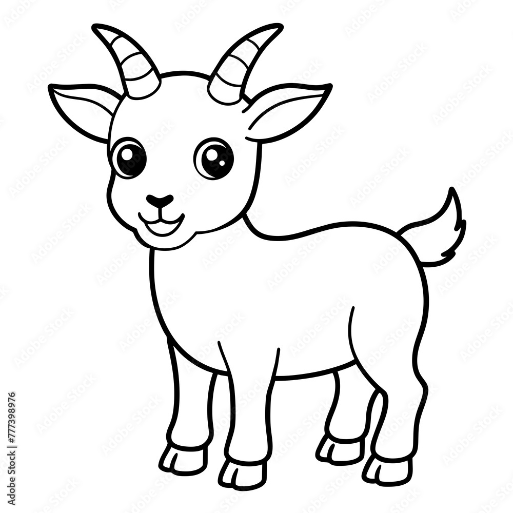 cutie goat - vector illustration