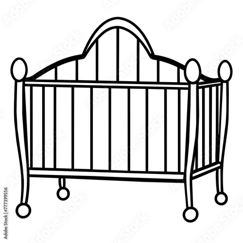 bed made for babies  - vector illustration