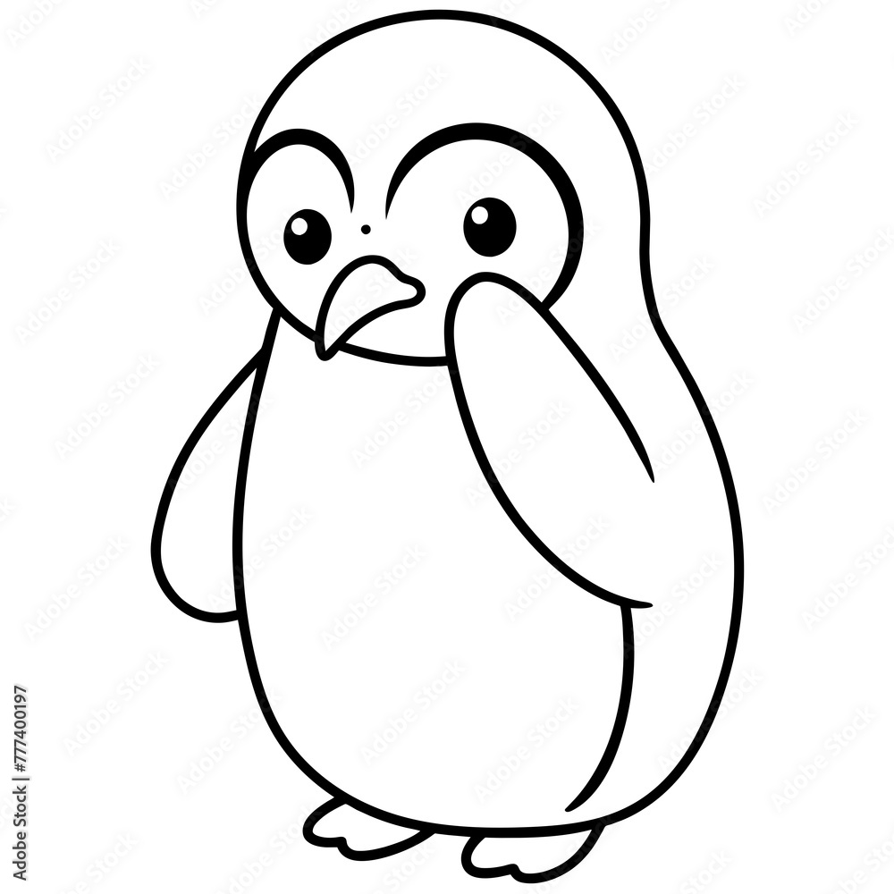 Fototapeta premium cute penguin baby - vector illustration