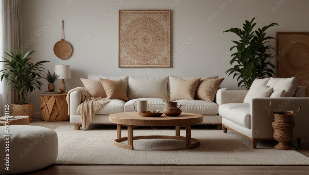 Modern Neutral-Toned Living Room Modern Neutral-Toned Living Room