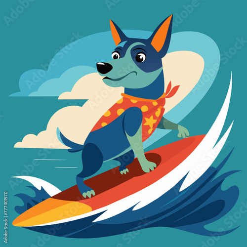 Surfer Dog: Waves, Board, Adventure