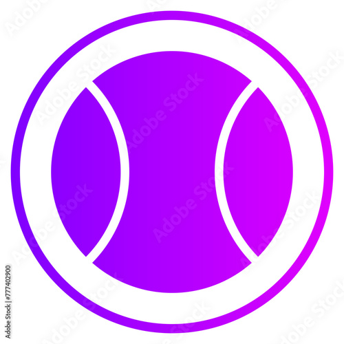 tennis ball gradient icon