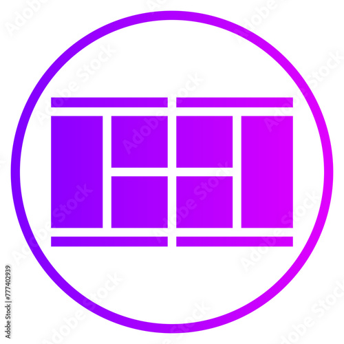 tennis court gradient icon