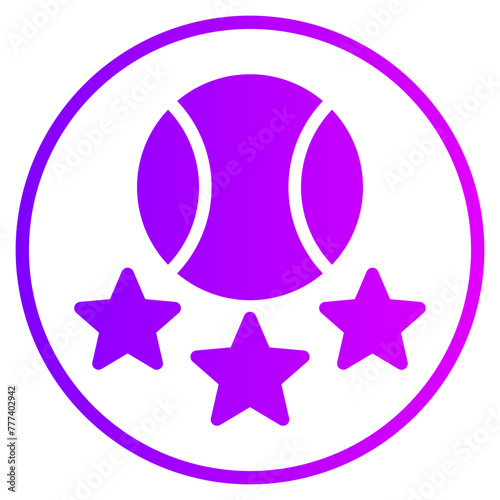 tennis gradient icon