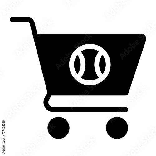 shopping cart glyph icon