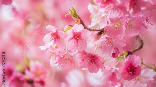 cherry blossoms simple pink background