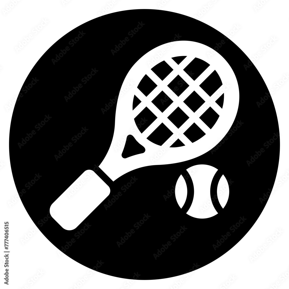 tennis glyph icon