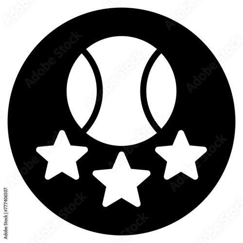 tennis glyph icon