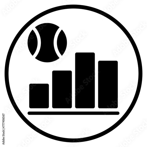 bar graph glyph icon