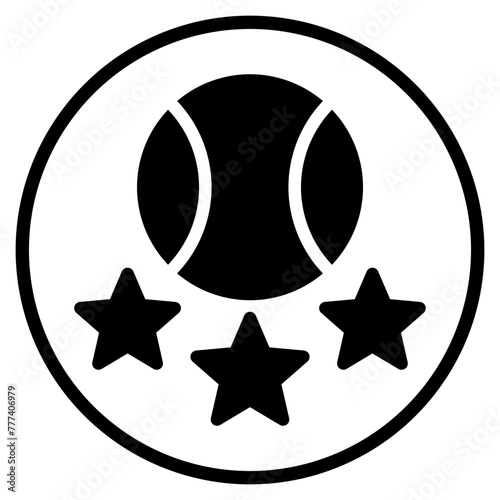tennis glyph icon