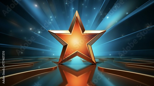 luxarious 3d star in luxarious background