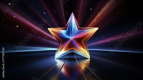 luxarious 3d star in luxarious background
