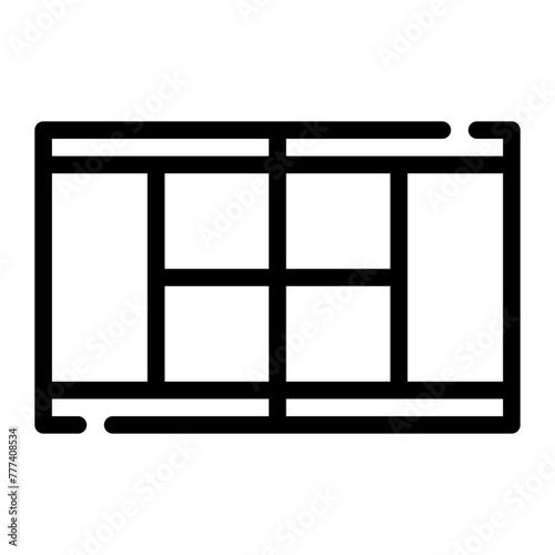 tennis court line icon