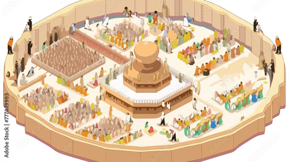 Isometric Infographic of performing rites of minor