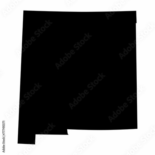 New Mexico State silhouette map