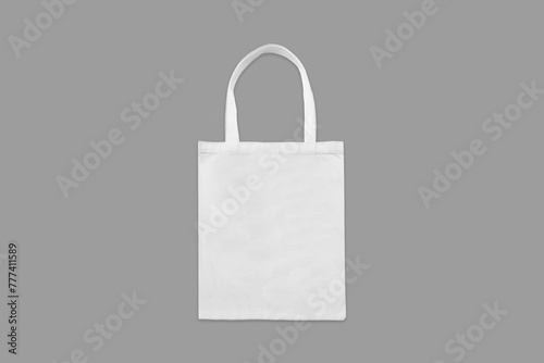 Canvas tote bag mockup template isolated. linen cotton tote shopping bag on a white background. 3d rendering. zero waste and eco friendly concept.