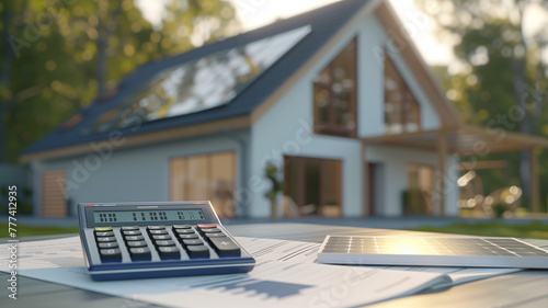 Model home with solar roof.