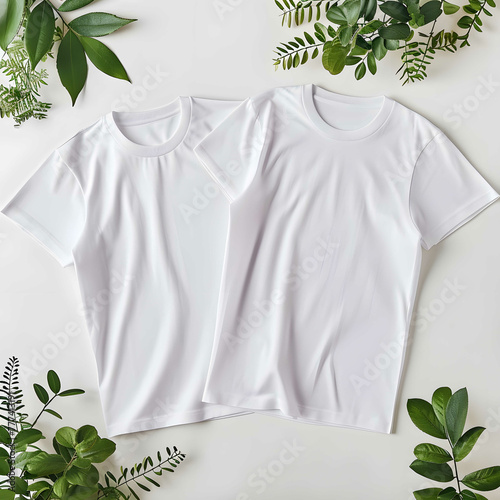 White t-shirt on hanger, apparel mock up