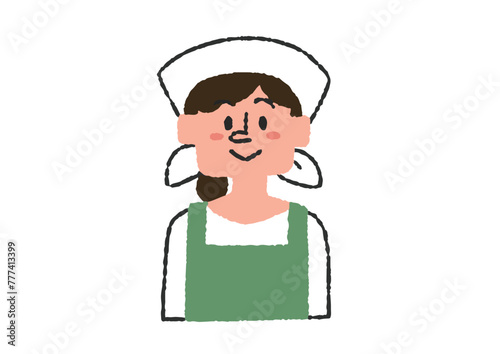 スーパーの店員のイラスト