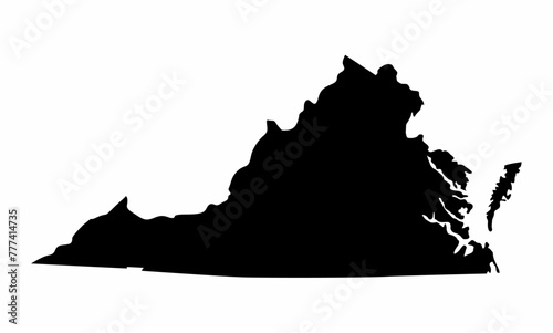 Virginia silhouette map