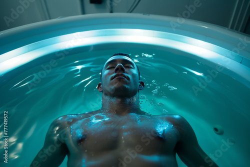 Man in a Sensory Deprivation Tank