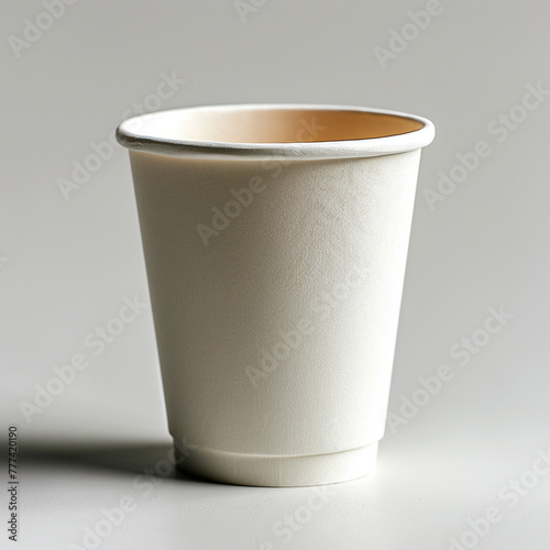 white paper cup for hot drinks. Made with generative ai
