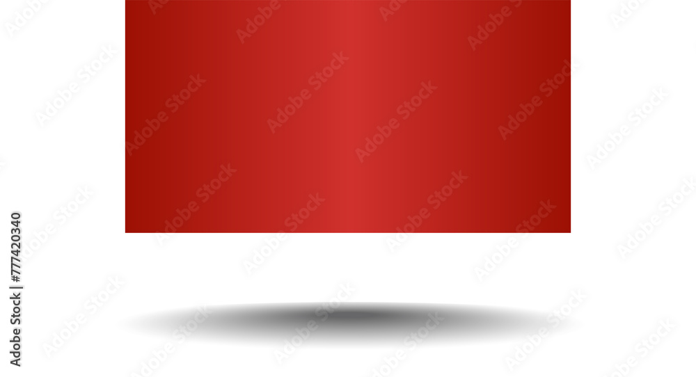 Obraz premium Red paper rectangle and shadow, label, banners, icon