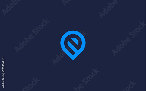 letter e with location logo icon design vector design template inspiration