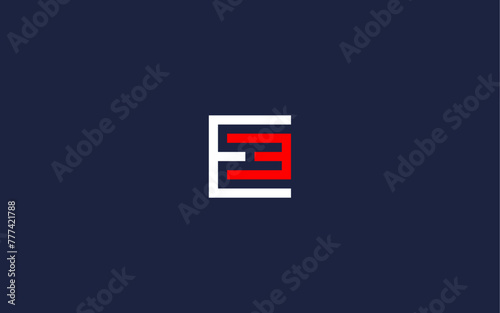 letter ee with square logo icon design vector design template inspiration photo