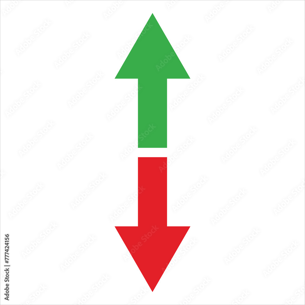 Up and down arrow flat style. illustration icon isolated on white background. vector illustration. AI Up and down arrow flat style. illustration icon isolated on white background. vector illustration. AI