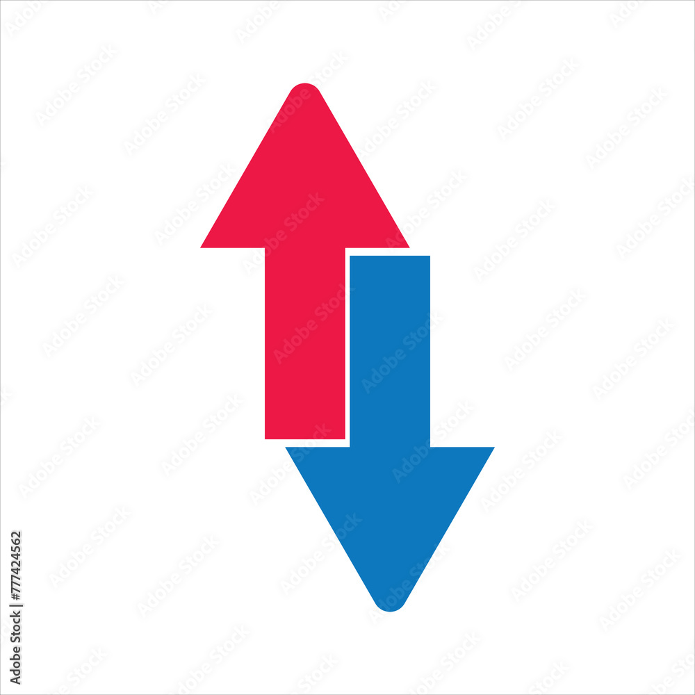 Up and down arrow flat style. illustration icon isolated on white background. vector illustration. AI