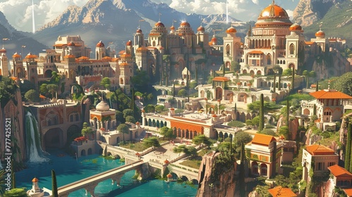 A gaming world where players navigate through levels that combin