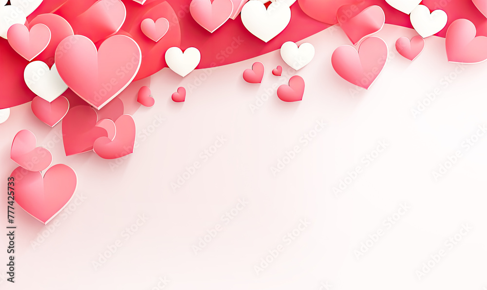 Abstract Romantic Heart Banner Background with copy space for text Abstract Romantic Heart Banner Background with copy space for text