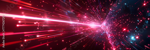 high speed red light warping with radial bursts Dystopian explosion or motion circular perspective tunnel in hyperspace .
