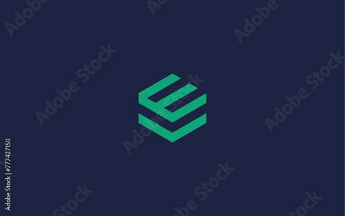 letter ev with hexagon logo icon design vector design template inspiration