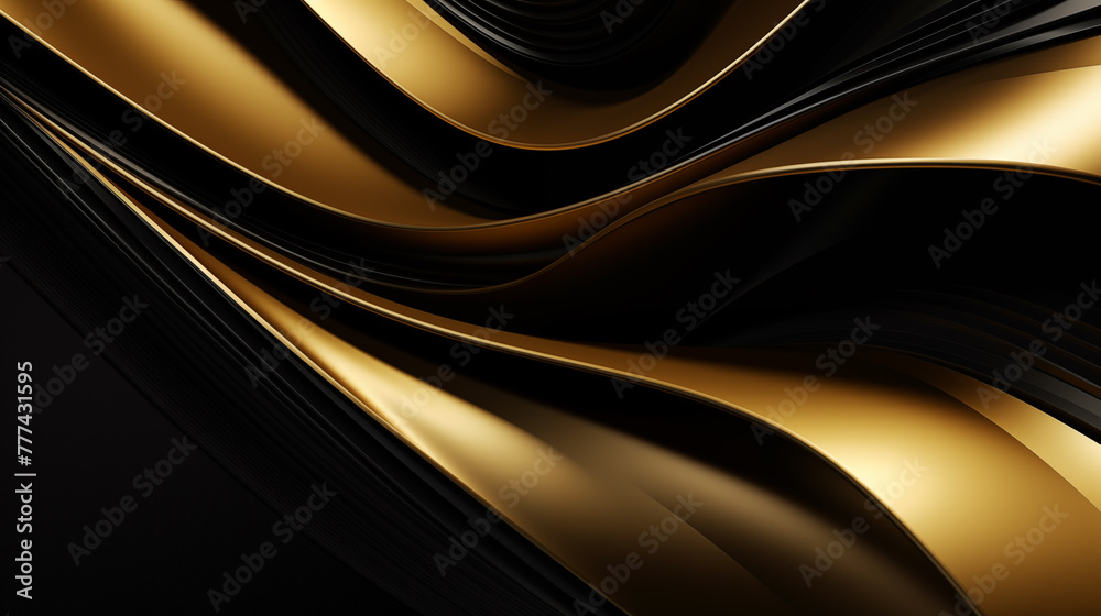 Obraz premium Black and gold abstract background