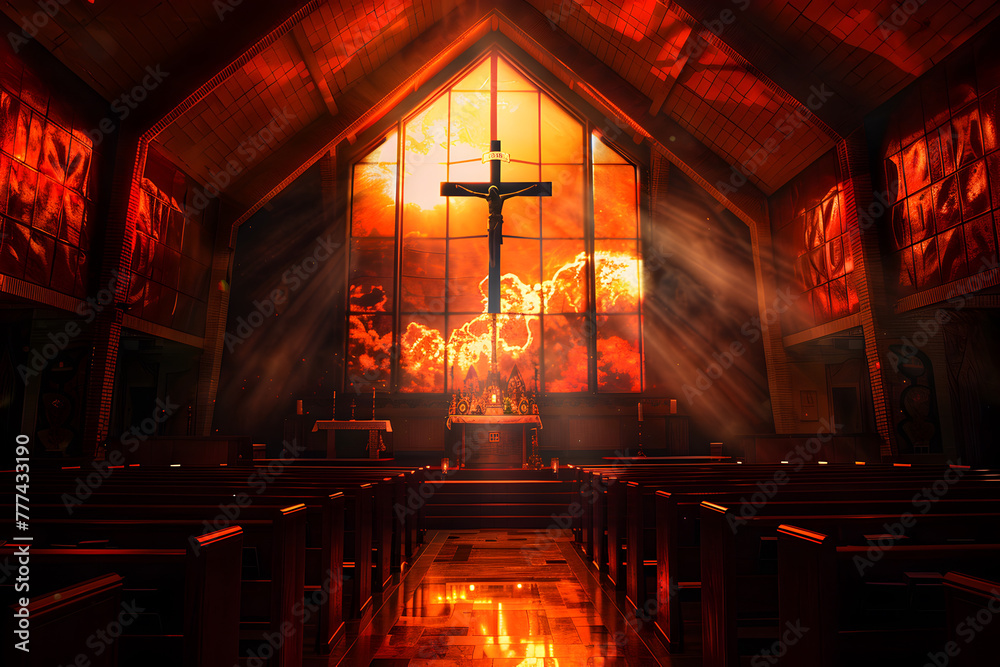 Holy cross symbol as a concept of trinity Holy cross symbol as a concept of trinity