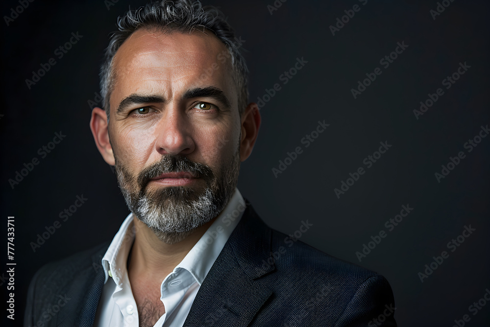 A portrait of a successful and confident businessman