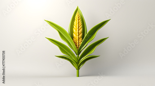 Corn farm icon 3d photo