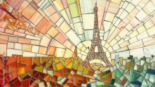 Paris, stained Glas Style
